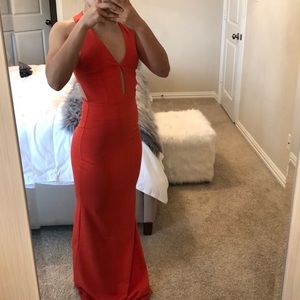 Orange/red PROM DRESS, size S